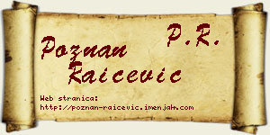 Poznan Raičević vizit kartica